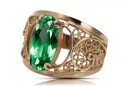 Original Vintage 14K Rose Gold Emerald Ring Vintage craft vrc057r